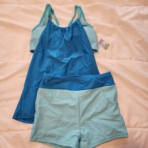 Hoziy Girls 2 Piece Blue Swimsuit - NWT - 11-12